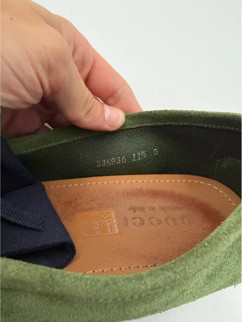Gucci Horsebit Driving Moccasin Olive Loafers Mens Size 11.5